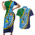 Malampa Fiji Day Couples Matching Short Sleeve Bodycon Dress and Hawaiian Shirt National Symbols with Tapa Tribal and Polynesian Tattoo