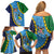 Malampa Fiji Day Family Matching Off Shoulder Short Dress and Hawaiian Shirt National Symbols with Tapa Tribal and Polynesian Tattoo