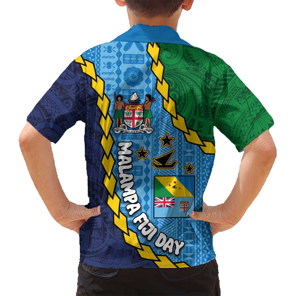 Malampa Fiji Day Family Matching Summer Maxi Dress and Hawaiian Shirt National Symbols with Tapa Tribal and Polynesian Tattoo