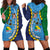 Malampa Fiji Day Hoodie Dress National Symbols with Tapa Tribal and Polynesian Tattoo