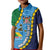 Malampa Fiji Day Kid Polo Shirt National Symbols with Tapa Tribal and Polynesian Tattoo