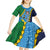 Malampa Fiji Day Kid Short Sleeve Dress National Symbols with Tapa Tribal and Polynesian Tattoo