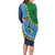 Malampa Fiji Day Long Sleeve Bodycon Dress National Symbols with Tapa Tribal and Polynesian Tattoo