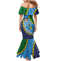 Malampa Fiji Day Mermaid Dress National Symbols with Tapa Tribal and Polynesian Tattoo
