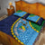 Malampa Fiji Day Quilt Bed Set National Symbols with Tapa Tribal and Polynesian Tattoo