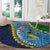 Malampa Fiji Day Round Carpet National Symbols with Tapa Tribal and Polynesian Tattoo