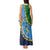 Malampa Fiji Day Tank Maxi Dress National Symbols with Tapa Tribal and Polynesian Tattoo