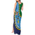 Malampa Fiji Day Tank Maxi Dress National Symbols with Tapa Tribal and Polynesian Tattoo