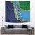 Malampa Fiji Day Tapestry National Symbols with Tapa Tribal and Polynesian Tattoo