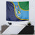 Malampa Fiji Day Tapestry National Symbols with Tapa Tribal and Polynesian Tattoo