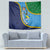 Malampa Fiji Day Tapestry National Symbols with Tapa Tribal and Polynesian Tattoo