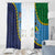 Malampa Fiji Day Window Curtain National Symbols with Tapa Tribal and Polynesian Tattoo