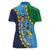 Malampa Fiji Day Women Polo Shirt National Symbols with Tapa Tribal and Polynesian Tattoo