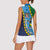 Malampa Fiji Day Women Sleeveless Polo Shirt National Symbols with Tapa Tribal and Polynesian Tattoo