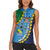 Malampa Fiji Day Women Sleeveless Polo Shirt National Symbols with Tapa Tribal and Polynesian Tattoo