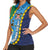 Malampa Fiji Day Women Sleeveless Polo Shirt National Symbols with Tapa Tribal and Polynesian Tattoo