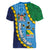 Malampa Fiji Day Women V-Neck T-Shirt National Symbols with Tapa Tribal and Polynesian Tattoo