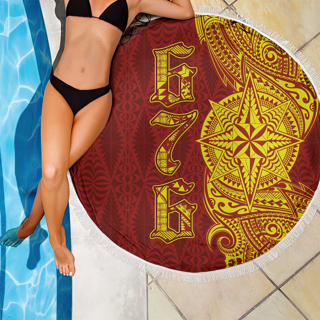 Tonga 676 Ngatu Tribal Tattoo Beach Blanket LT03 - Polynesian Pride