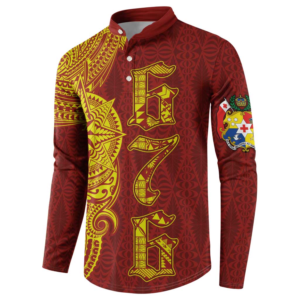 Tonga 676 Ngatu Tribal Tattoo Button Sweatshirt LT03 - Polynesian Pride