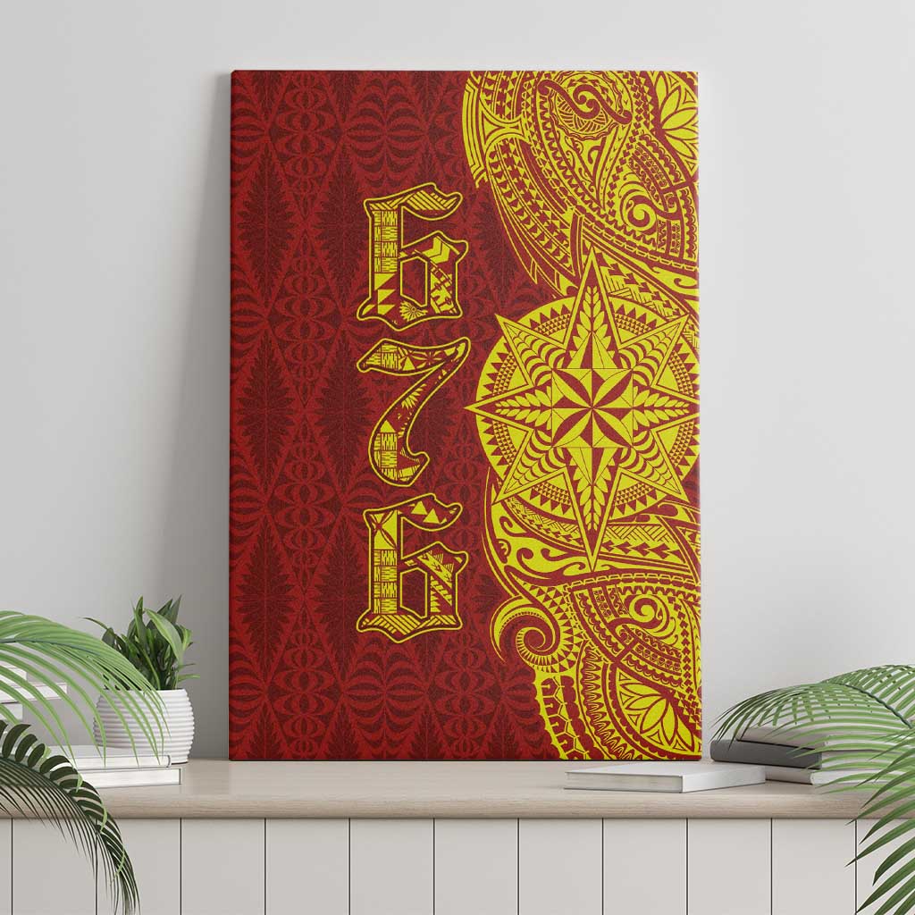 Tonga 676 Ngatu Tribal Tattoo Canvas Wall Art LT03 - Polynesian Pride