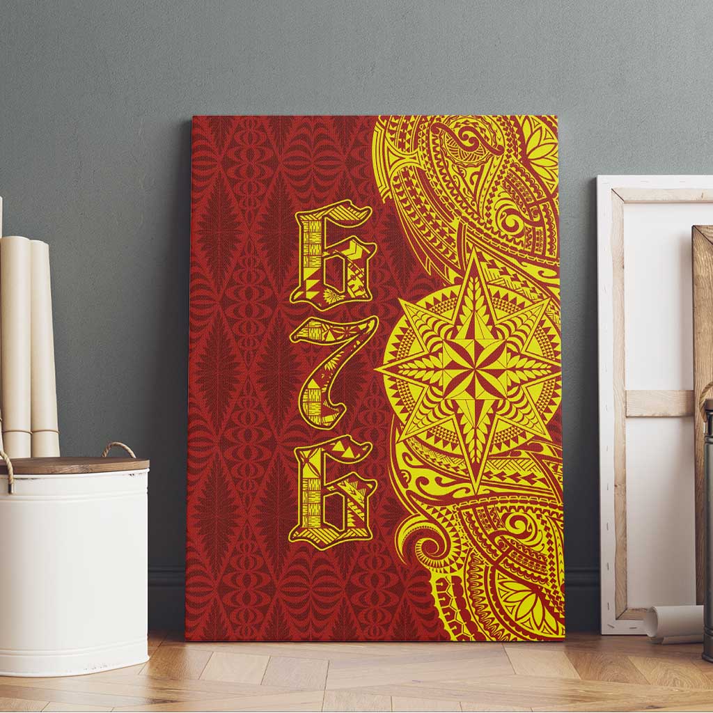Tonga 676 Ngatu Tribal Tattoo Canvas Wall Art LT03 - Polynesian Pride
