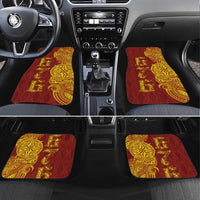 Tonga 676 Ngatu Tribal Tattoo Car Mats LT03 Set 4pcs Red - Polynesian Pride