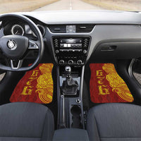 Tonga 676 Ngatu Tribal Tattoo Car Mats LT03 Set 2pcs - Front Red - Polynesian Pride