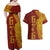 Tonga 676 Ngatu Tribal Tattoo Couples Matching Off Shoulder Maxi Dress and Hawaiian Shirt