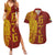 Tonga 676 Ngatu Tribal Tattoo Couples Matching Summer Maxi Dress and Hawaiian Shirt