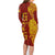 Tonga 676 Ngatu Tribal Tattoo Family Matching Long Sleeve Bodycon Dress and Hawaiian Shirt