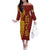 Tonga 676 Ngatu Tribal Tattoo Family Matching Off The Shoulder Long Sleeve Dress and Hawaiian Shirt