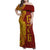 Tonga 676 Ngatu Tribal Tattoo Family Matching Off Shoulder Maxi Dress and Hawaiian Shirt