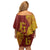 Tonga 676 Ngatu Tribal Tattoo Family Matching Off Shoulder Short Dress and Hawaiian Shirt