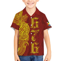 Tonga 676 Ngatu Tribal Tattoo Family Matching Short Sleeve Bodycon Dress and Hawaiian Shirt