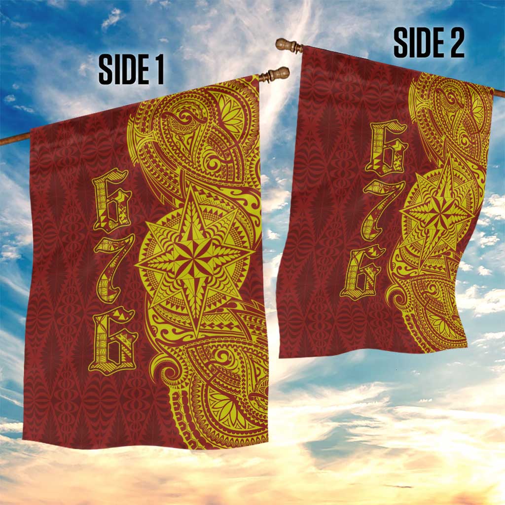 Tonga 676 Ngatu Tribal Tattoo Garden Flag LT03 - Polynesian Pride