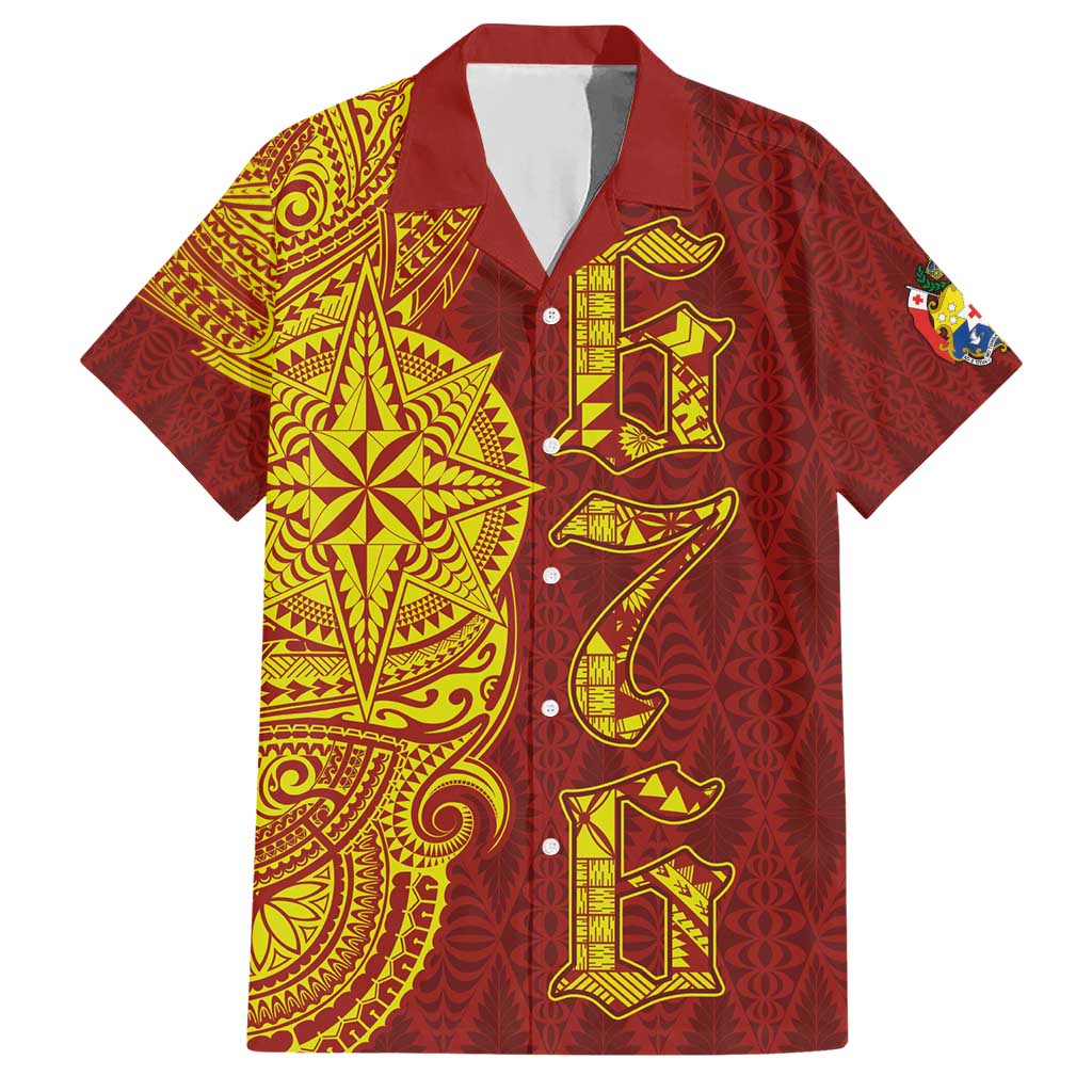 Tonga 676 Ngatu Tribal Tattoo Hawaiian Shirt LT03 Red - Polynesian Pride
