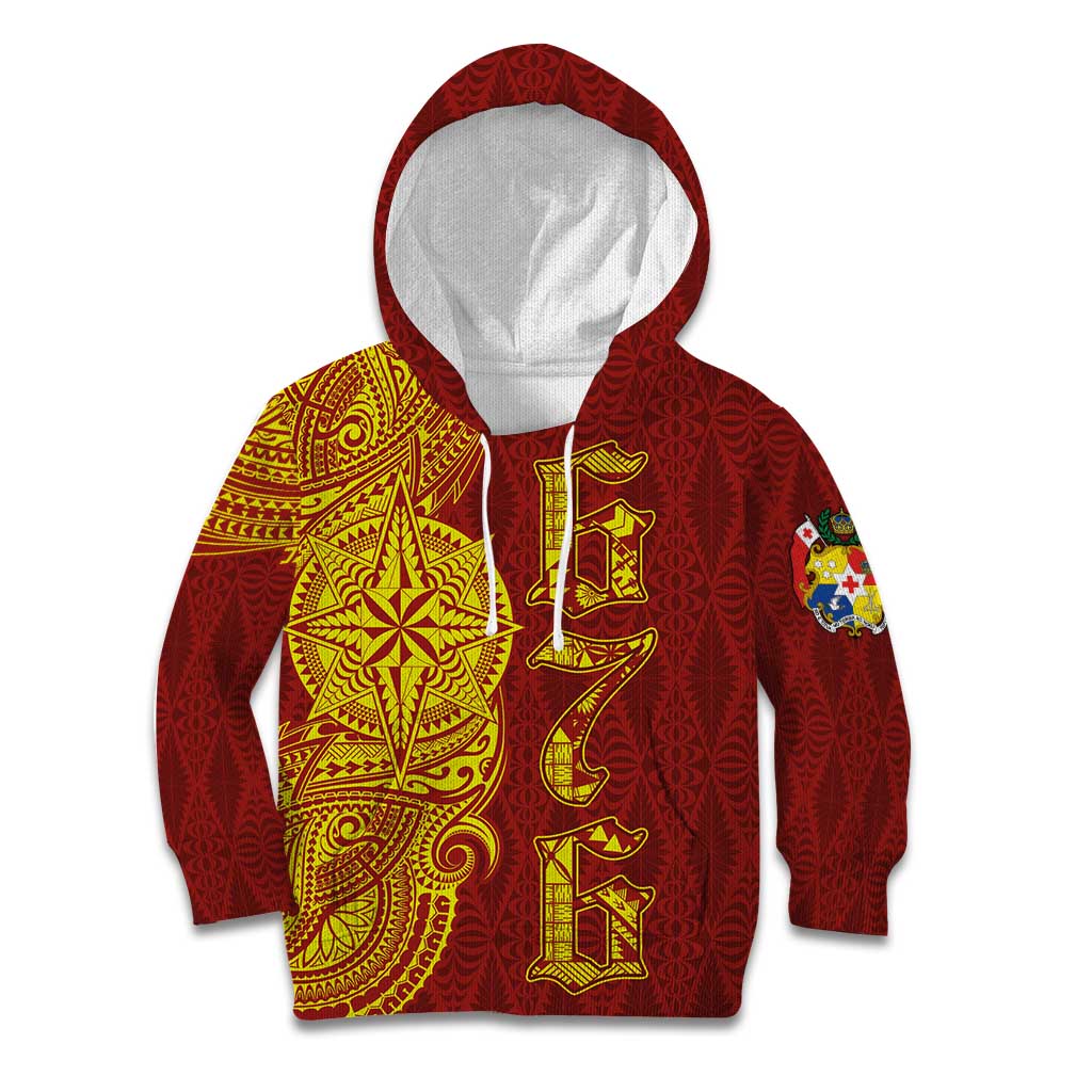 Tonga 676 Ngatu Tribal Tattoo Kid Hoodie