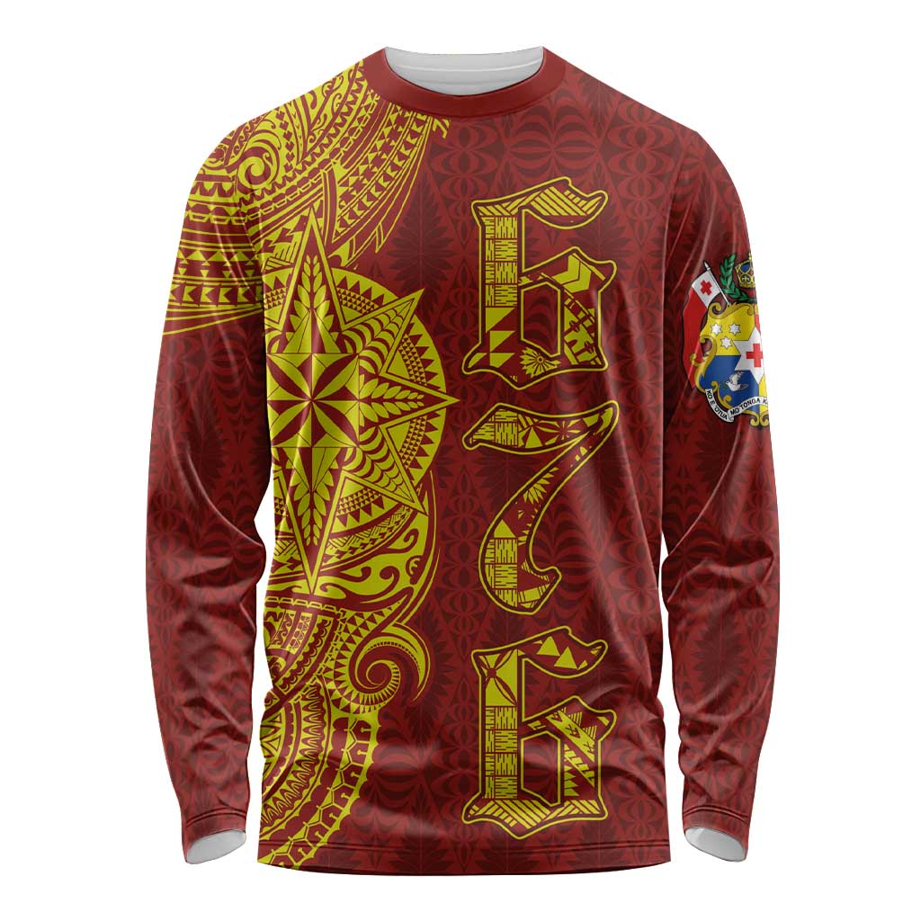 Tonga 676 Ngatu Tribal Tattoo Long Sleeve Shirt