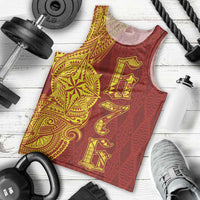Tonga 676 Ngatu Tribal Tattoo Men Tank Top LT03 - Polynesian Pride