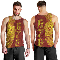 Tonga 676 Ngatu Tribal Tattoo Men Tank Top LT03 - Polynesian Pride