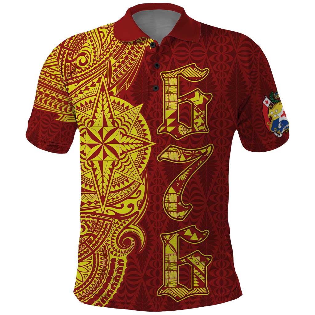 Tonga 676 Ngatu Tribal Tattoo Polo Shirt