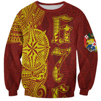 Tonga 676 Ngatu Tribal Tattoo Sweatshirt LT03 Unisex Red - Polynesian Pride