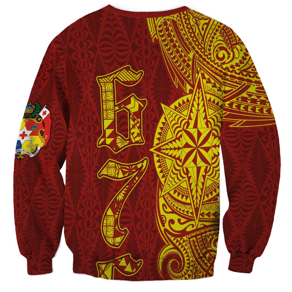Tonga 676 Ngatu Tribal Tattoo Sweatshirt LT03 - Polynesian Pride