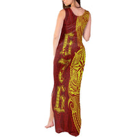Tonga 676 Ngatu Tribal Tattoo Tank Maxi Dress LT03 - Polynesian Pride