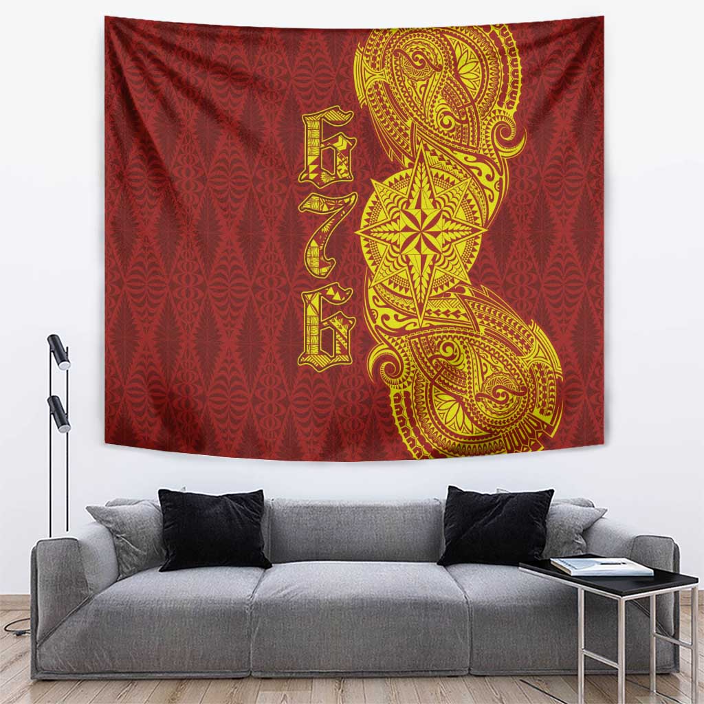 Tonga 676 Ngatu Tribal Tattoo Tapestry