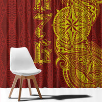 Tonga 676 Ngatu Tribal Tattoo Window Curtain LT03 - Polynesian Pride
