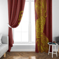 Tonga 676 Ngatu Tribal Tattoo Window Curtain LT03 - Polynesian Pride