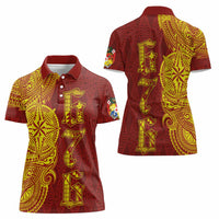 Tonga 676 Ngatu Tribal Tattoo Women Polo Shirt
