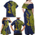 Personalised Tokelau Classic Ngatu Motifs Family Matching Off Shoulder Maxi Dress and Hawaiian Shirt