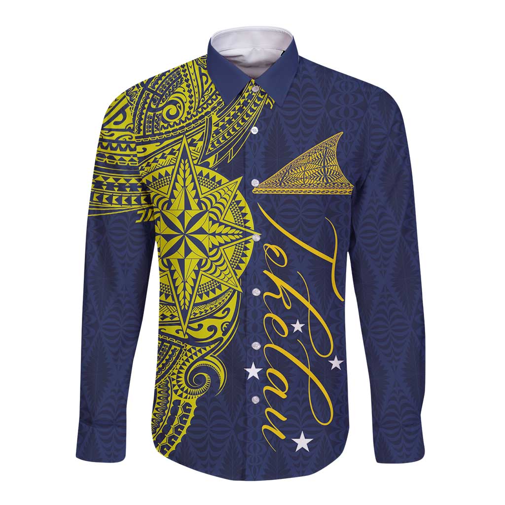 Personalised Tokelau Classic Ngatu Motifs Long Sleeve Button Shirt